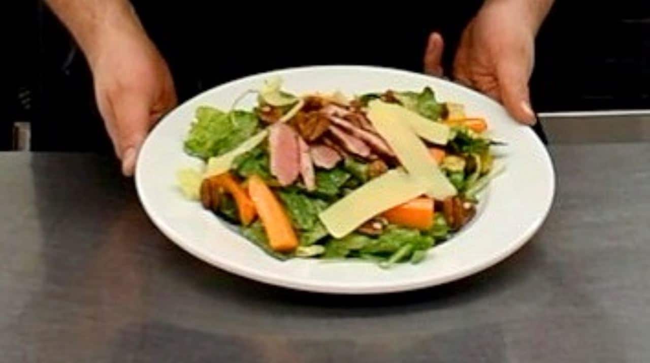 Photo de salade tiède d'hiver au canard
