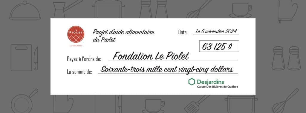 Projet d'aide alimentaire du Piolet